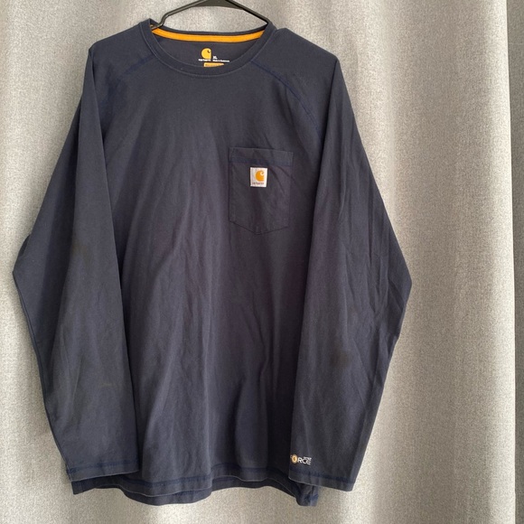 Carhartt Other - Carhartt Force Original Fit Men's Navy Long Sleeve Shirt sz XL